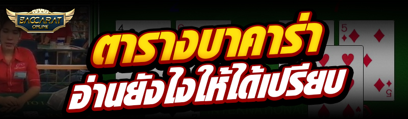 ตารางบาคาร่า อ่านยังไงให้ได้เปรียบ