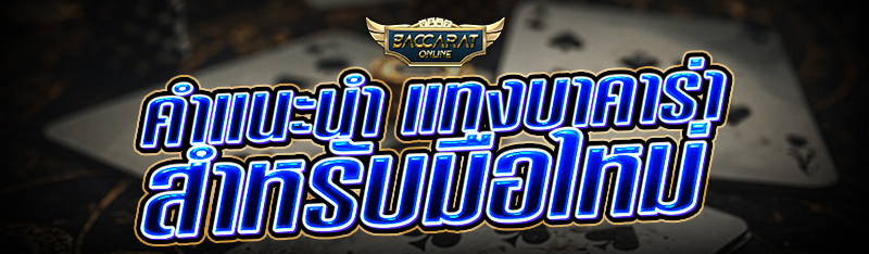 คำแนะนำ แทงบาคาร่า สำหรับมือใหม่